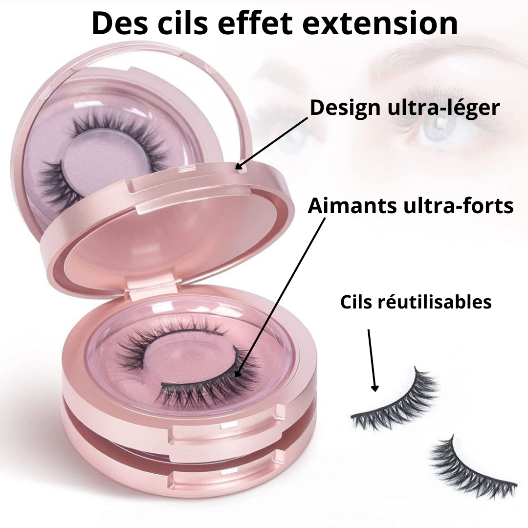 1/2 Paires de Faux Cils Magnétiques – Faits MainCils volumineux en faux vison.